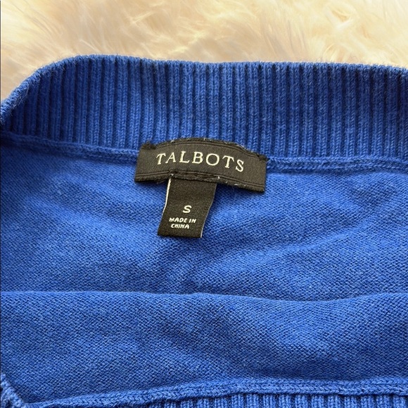 Talbots Blue Short Sleeve Sweater - Picture 2 of 7